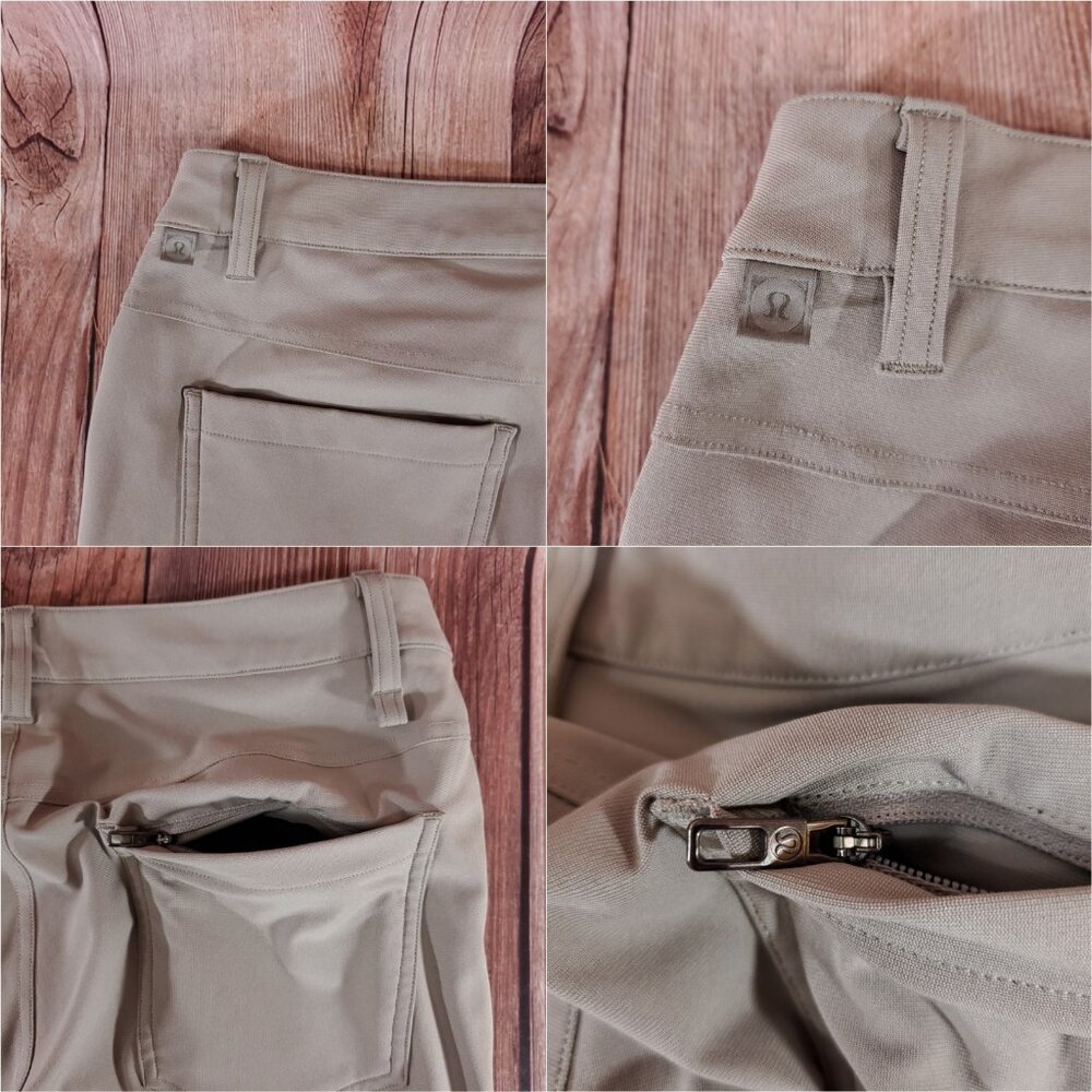 Lululemon Mens Size 30X31 ABC Pants Slim Warpstreme Tan M5704S - Picture 6 of 9